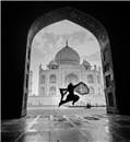 Joy at Taj mahal